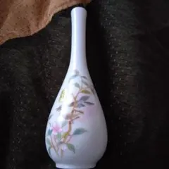 陶器 花瓶 鳥と花の絵柄
