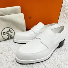 エルメス モカシン（アワー） 黒/白(美品) - メルカリ