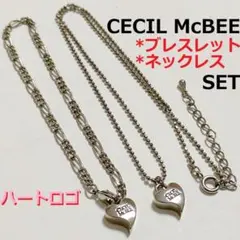 セシルマクビー アクセ 2点セット ネックレス ブレスレット ハート ロゴのサムネイル