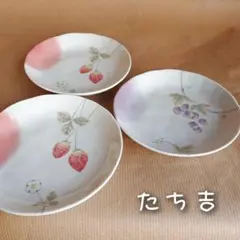 たち吉　取り皿 苺 柄 絵　銘々皿　プレート皿 可愛い 平皿　和柄　セット