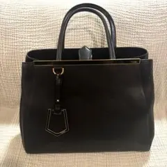 FENDI 2Jours トートバッグ ブラック サフィアーノ ゴールド金具のサムネイル