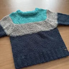 BREEZE カラーブロックニットセーター 80〜90cm