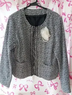 ツイードジャケット ブラック・ホワイト