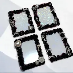 【一点物】B8 トレカケース デコ 硬質ケース 推し活 ハンドメイド《オレンジ》