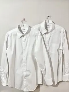 (1ウォッシュ試着のみ)UNIQLO スーパーノンアイロンスリムシャツ 2枚
