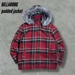 BILLABONG タータンチェック 中綿ジャケット ファー取り外し可 2wayのサムネイル