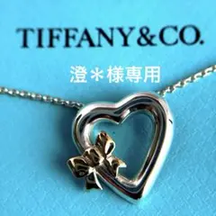 Tiffany コンビハートウィズボウ ネックレス - メルカリ