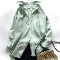 美品iCBアイシービー 44 大きいサイズOrganza Cotton ブラウス - メルカリ