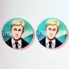 エルヴィン2点　缶バッジ　RUNWAY　激動　京都IP　蔦屋書店　進撃の巨人