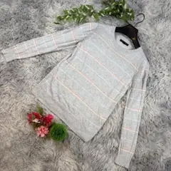 ✨BANANA REPUBLIC✨ボーダーニット グレー ストライプ サイズM