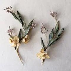 ハンドメイド レジンフラワー ヘッドピース x2