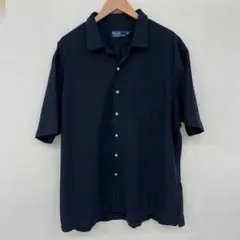 ラルフローレン オープンカラーシャツ ブラック XXL