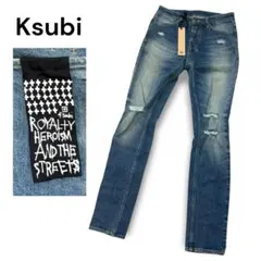 新品✨スビ ヴァンウィンクルスキニーデニム ストレッチ 綿 刺繍 濃紺 W31のサムネイル