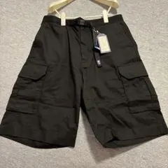 カーゴショートパンツ ブラック ポケット　ナナミカ　パープルレーベル