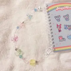 ビーズキーホルダー コレクトブック 韓国 エンジェルブルー 平成レトロ