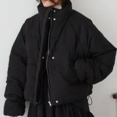 Libra Cue ダウンジャケット 中綿ショートブルゾン ブラック