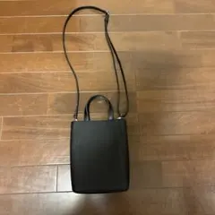 エポール ショルダーバッグ ブラック ダブルフェイススムース素材 