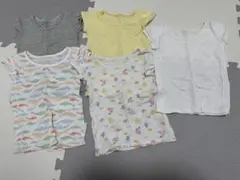 【美品】①ユニクロ メッシュ 肌着 5枚セット（90cm）