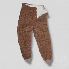 ▪️70s LINER ビンテージ パンツ キルティング 裾リブ 前開き ユーロ
