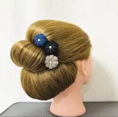 ちりめん細工　ちりめん髪飾り