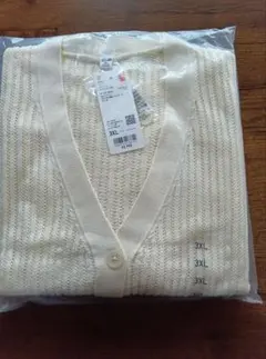 【未使用】ユニクロメッシュVネックショートカーディガン　3XL