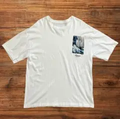 Tシャツ メンズ ワイド ホワイト 浮世絵 和風 ワンポイント 白 ヨシオクボのサムネイル