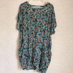 花柄ワンピース チュニック