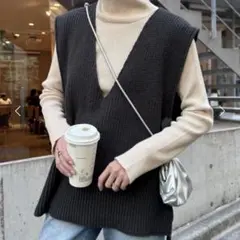 CIAOPANIC TYPY サイド紐ベスト　チャコールグレー