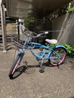 大阪 引取り希望 子供用自転車 ミントグリーン フロントバスケット付き