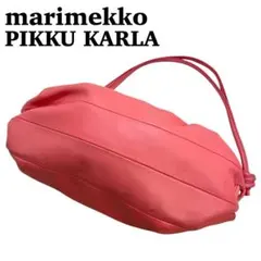 マリメッコ PIKKU KARLA ショルダーバッグ レザー ピンク系 - メルカリ