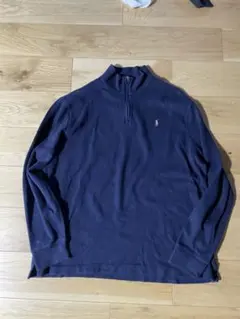 POLO RALPH LAUREN ネイビー ハーフジップXL 薄手