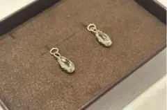 【美品】agete＊K10 ✖️ 編み込みクォーツ ピアスチャーム