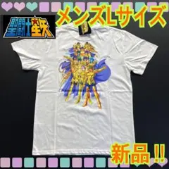 1枚のみ【新品】聖闘士星矢☆メンズLサイズ☆バックプリント☆半袖T 