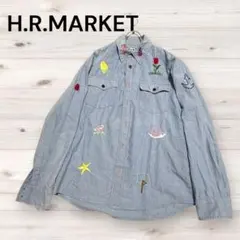 ハリウッドランチマーケット 刺繍 デニムシャツ M シャンブレーダンガリーシャツのサムネイル