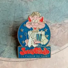 フランス雑貨 ビンテージ ピンバッジ ✤218 マジシャン　猫