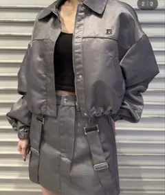 EMODA ボックスEマークショートブルゾン