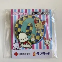 けんけつちゃん✖️POCHACCO Ｏ型ロゴ ピンバッジ 約5cmのサムネイル