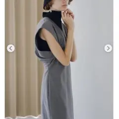 SNIDEL ノースリーブワンピース 千鳥柄