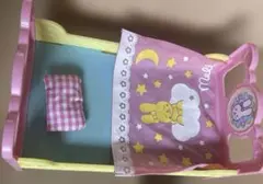 メルちゃんベッド ピンクと黄色 ウサギデザイン　セット