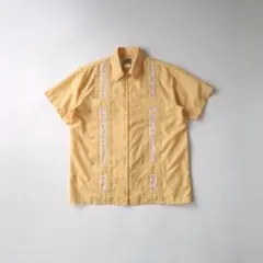 90s00s IZAMAL キューバシャツ 刺繍 4ポケット メキシコ製XL相当 