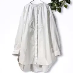 AMERICANHOLIC バンドカラーコットンシャツブラウス　チュニック　長袖