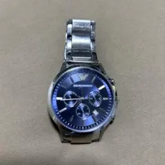 Emporio Armani 青 クロノグラフ 時計