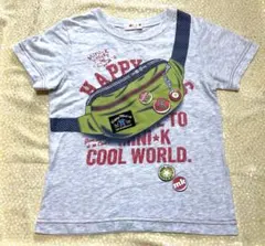 MINI-K ボディバッグプリント 半袖Tシャツ グレーのサムネイル