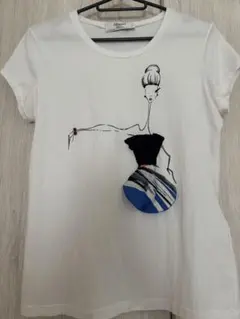 blugirl Blumarine イラストプリント ビジュー付き半袖Tシャツのサムネイル