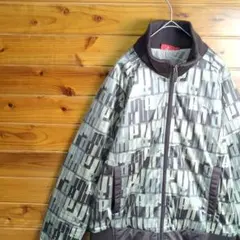 PUMA　プーマ　ジャンパー　ブルゾン　刺繍　キルティング　ラグラン袖　茶色　Ⅿ