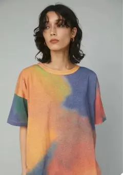 ヘリンドットサイ HeRIN.CYE水彩 半袖Tシャツ　レディース 緑のサムネイル