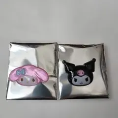 サンリオ　マイメロ&クロミ　ぷっくり 立体バッジ　2個セット　しまむら