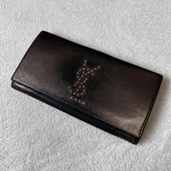 《 YSL イヴサンローラン 》 長財布 チャコールグレー カード 札入れ