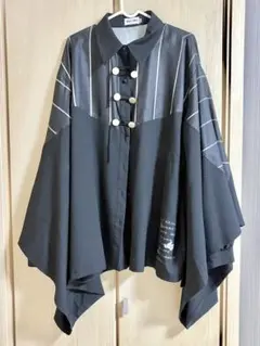 Favorite IRO+IRO ブラック ケープシャツ M