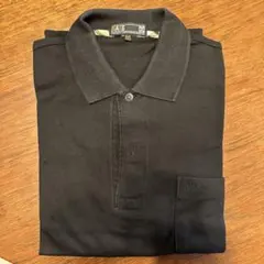 【クリーニング済】DAKS黒 Mサイズ 長袖ポロシャツ